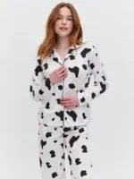 2Pcs Cow Printed Pajama Set