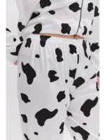 2Pcs Cow Printed Pajama Set