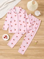 Cherry Print 2Pcs Pajama Set