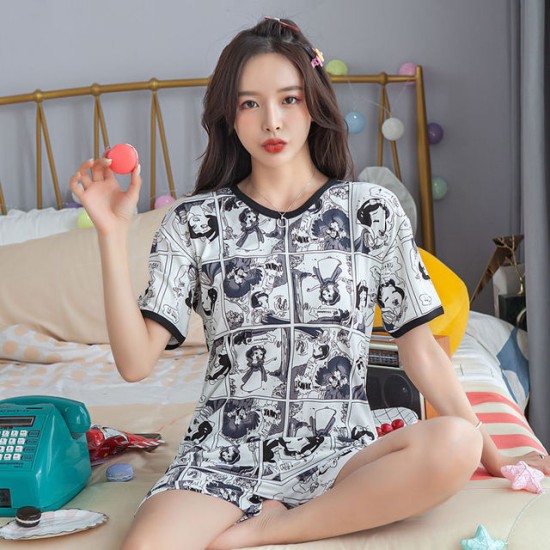 Comic Print Pajama Set
