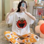 Elmo Cartoon Face Pajama Set