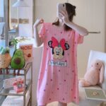 Pink Minnie Mouse Print Nightdress Single Pcs