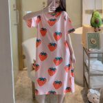 Pink Strawberry Print Nightdress